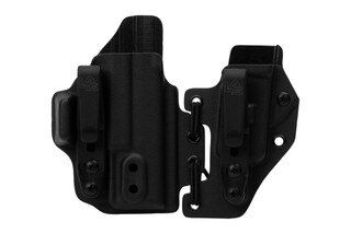 LAS Concealment Right Hand Ronin 3.0 Holster for Springfield Hellcat is designed with a bungee cord attachment.
